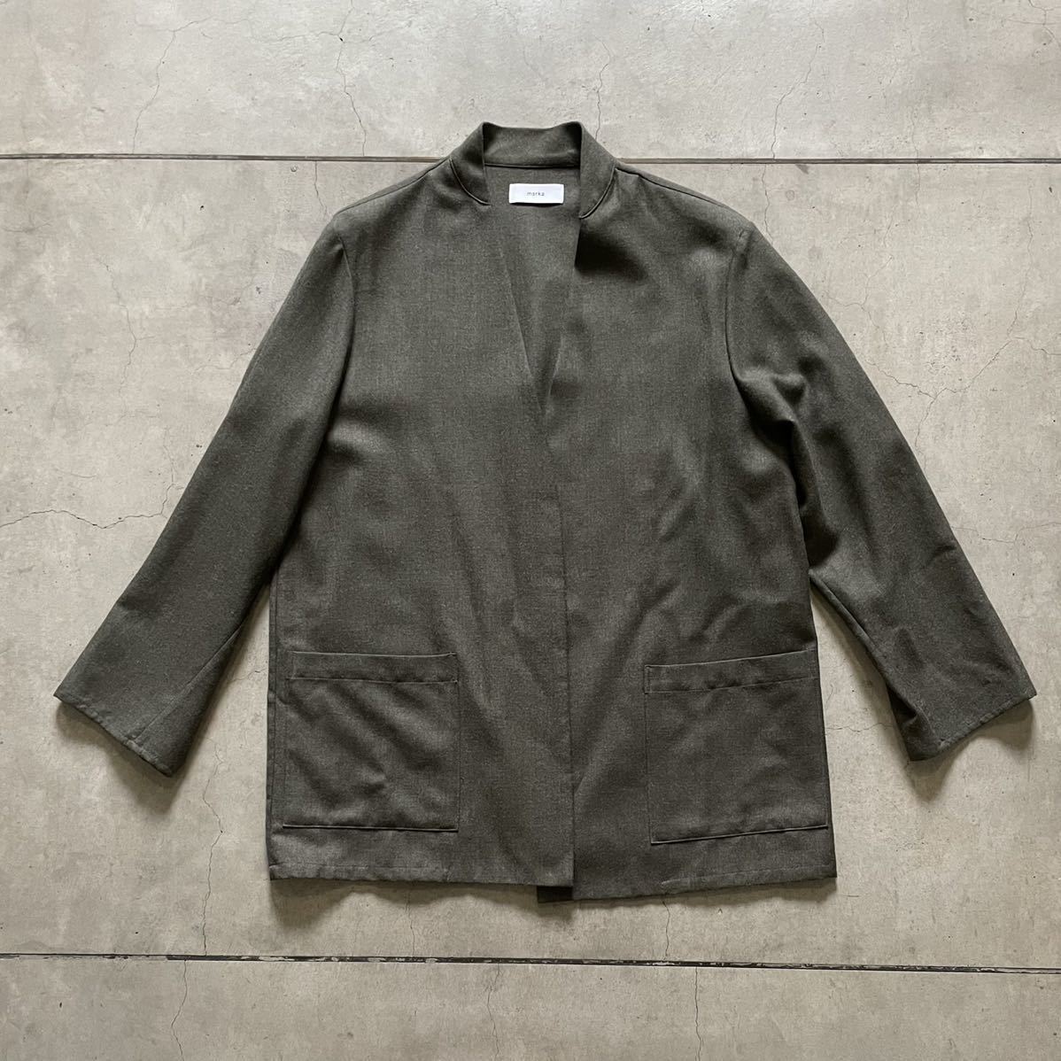 marka マーカ / WOOL MOHAIR TROPICAL LAPELLESS SHIRT JACKET / 2