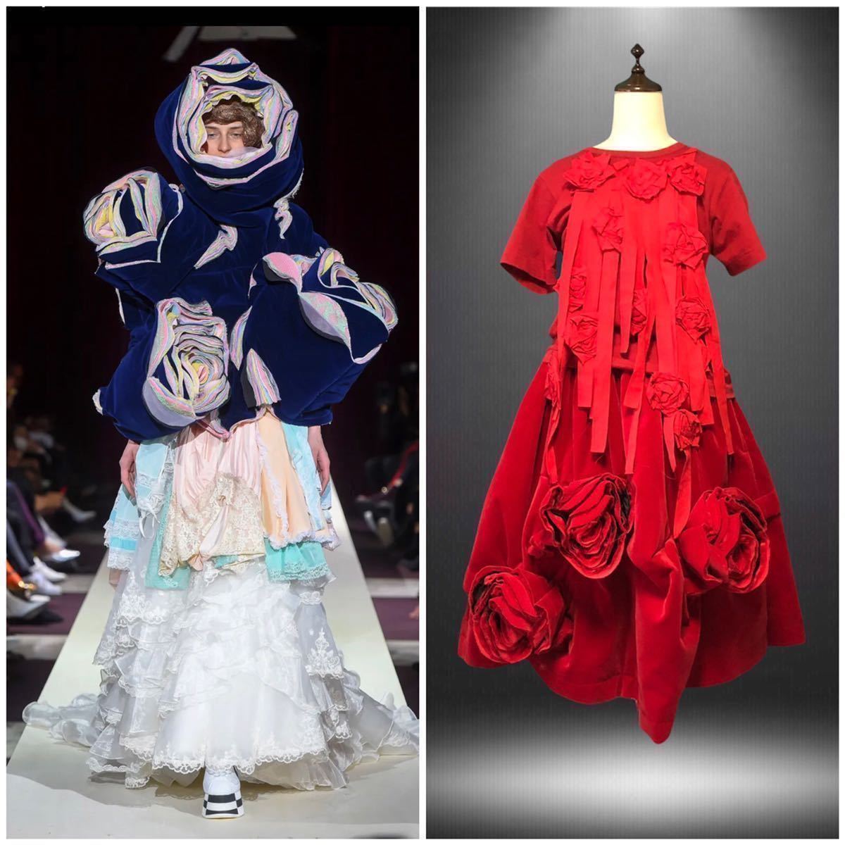 ○パリコレ 2018-19 Fall/Winter キャンプ COMME des GARCONS 立体薔薇  