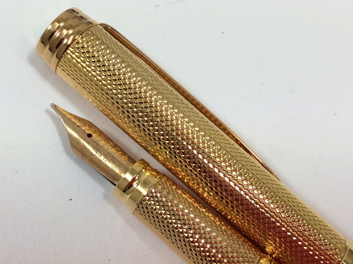 【アンティーク】ウォーターマン 万年筆 金 18金 18K ペン先 古道具 n【中古品・レア？】WATERMAN ウォーターマン 万年筆 ゴールド色 ペン