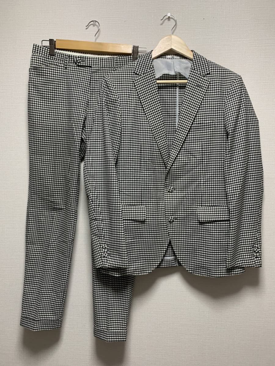美品☆[SUITS SELECT] ギンガムチェック セットアップ スーツ A6 79