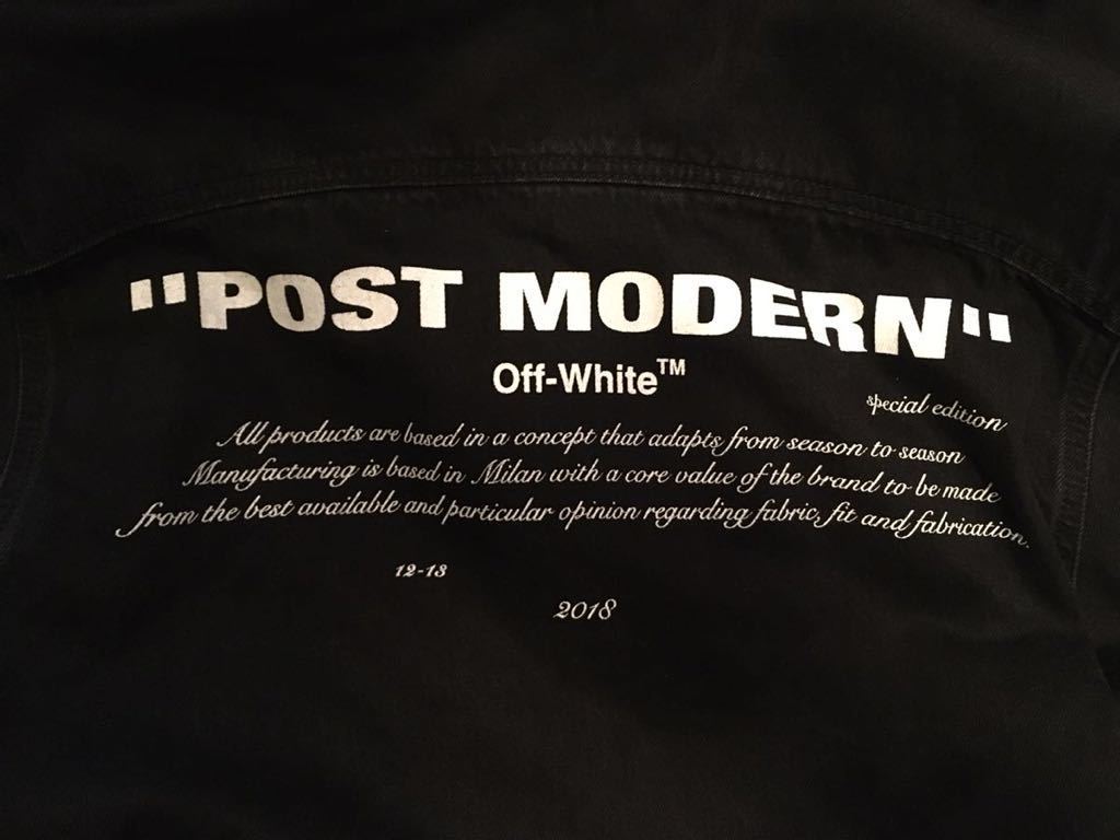 off-white オフホワイト バスキア ブラック デニムジャケットLサイズ 
