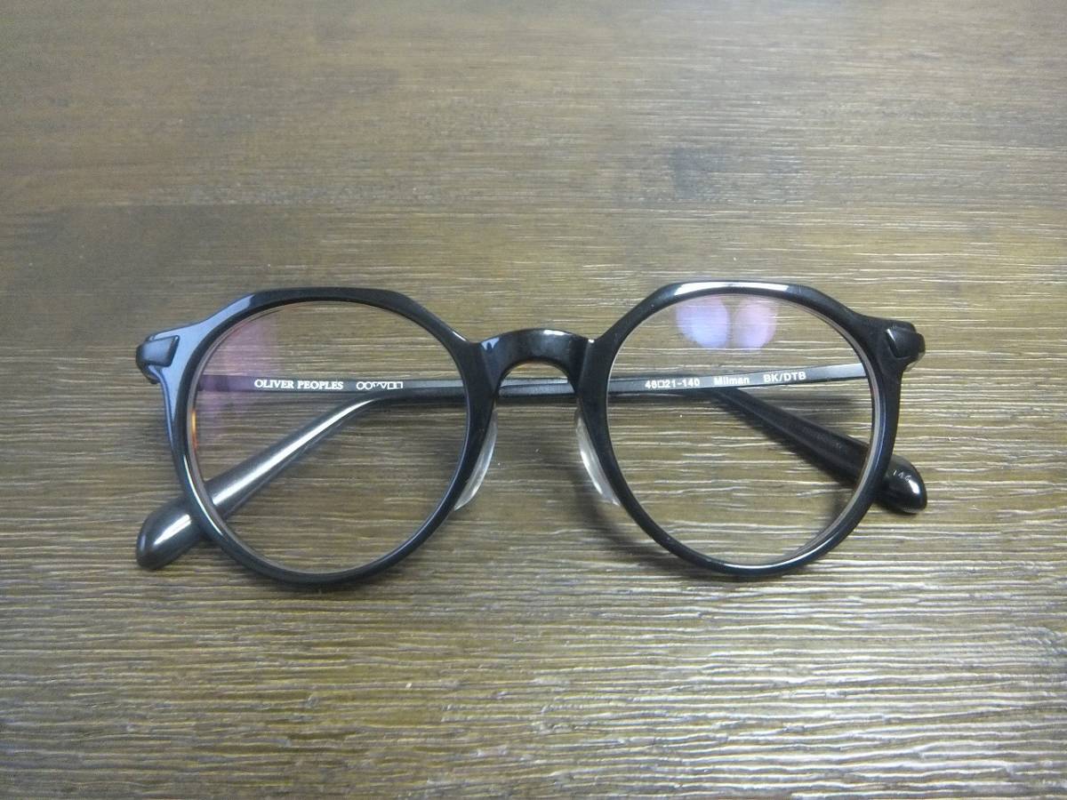 希少 正規 美品 OLIVER PEOPLES オリバーピープルズ Milman BK/DTB 