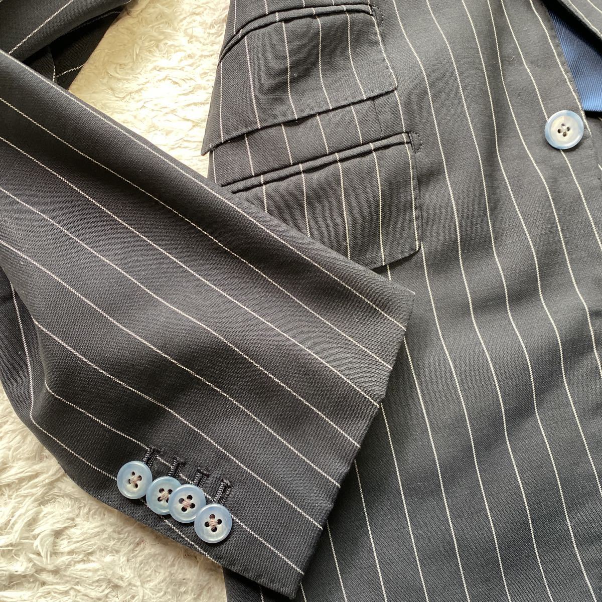 azabu tailor 麻布テーラー 裏地釘抜柄 2B シングルスーツ ブラック 
