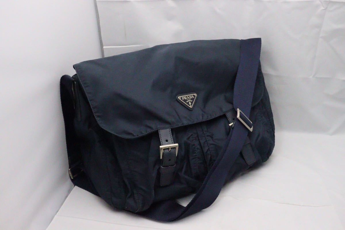 1円スタート】大容量 PRADA プラダ ナイロン ショルダー バッグ