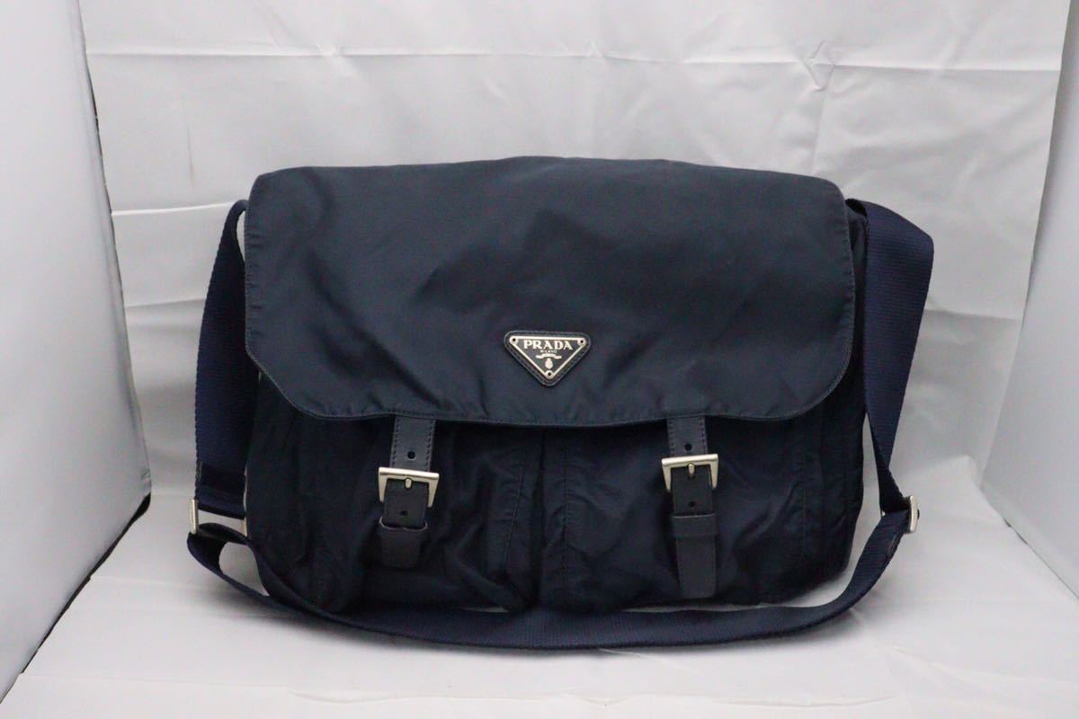 1円スタート】大容量 PRADA プラダ ナイロン ショルダー バッグ