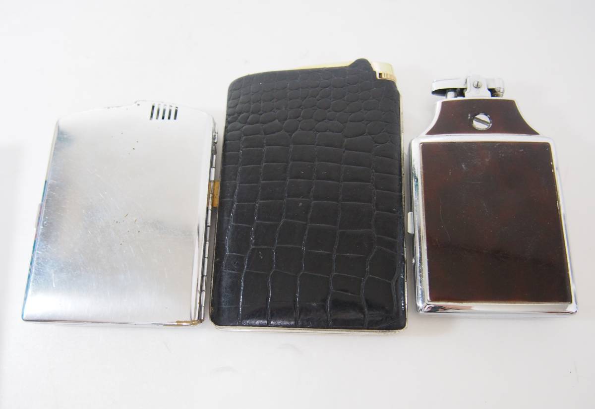 RONSON シガレットケース＆オイルライター 3個 USED難有ジャンク品 ②
