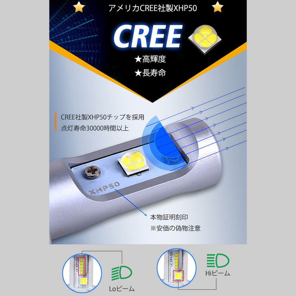 H8 H11 H16 LED HB3 HB4 H7 HIR2 LEDヘッドライト 6500K Hi&frasl;Lo H9 H4 カーメイト ▽ ブレイス
