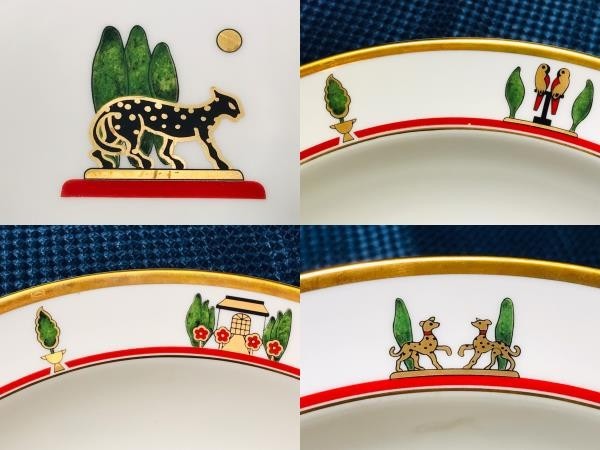 ktc04▽CARTIER カルティエ 食器 陶器製 プレート お皿 深皿 6枚 ktc04▽CARTIER カルティエ 食器 陶器製 プレート お皿 深皿 6枚