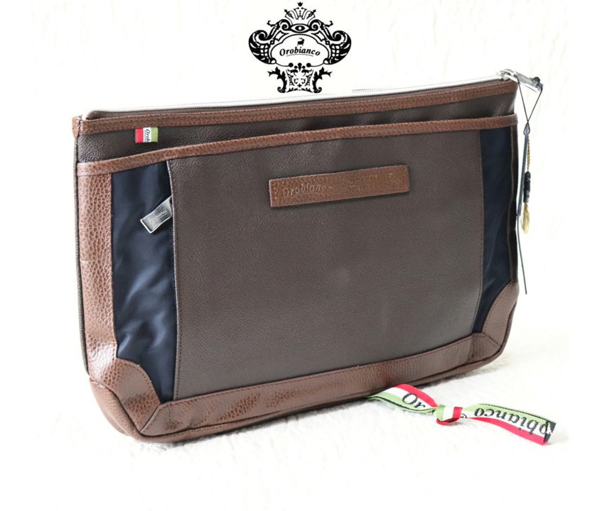 31，900円新品タグ付き【オロビアンコ】セカンドバッグ クラッチバッグ 茶 v545