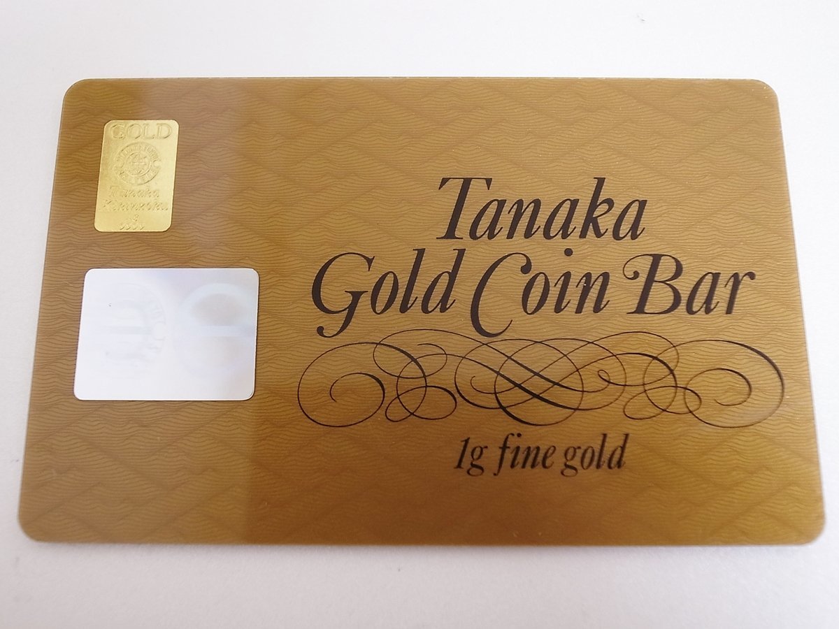 3】 純金 1g 田中貴金属 999.9 ゴールドバー インゴット ファイン
