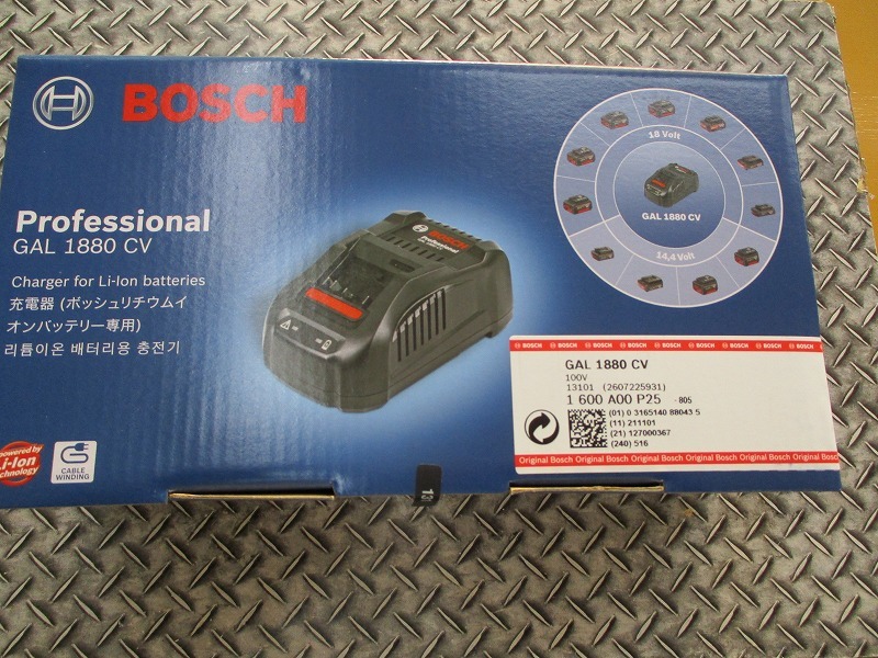 未使用品 BOSCH ボッシュ 14.4V18Vバッテリー充電器 GAL1880CV PROFESSIONAL GAL 1880 CV_1