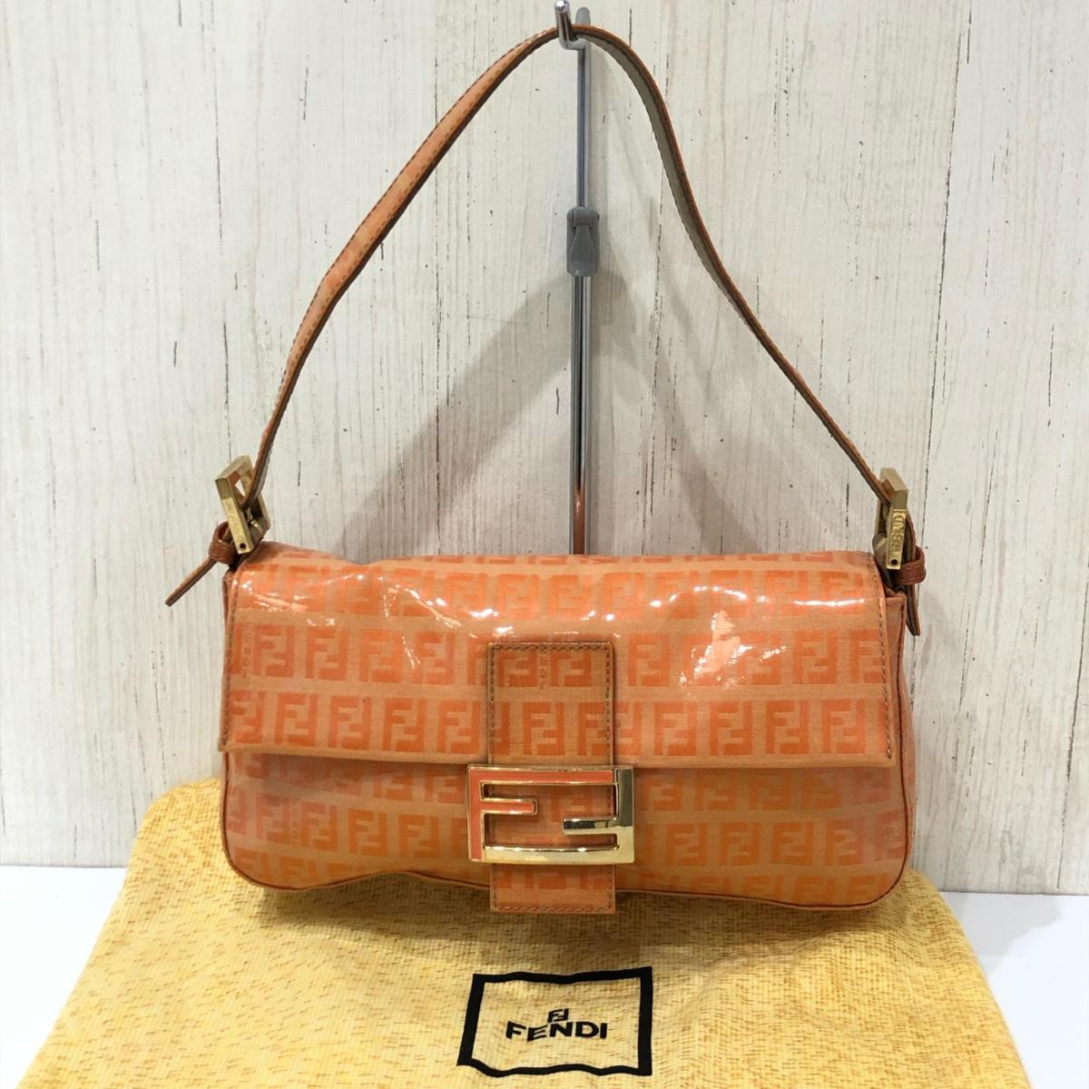 1円 FENDI フェンディ エナメル ズッキーノ ズッカ FF セミショルダー 