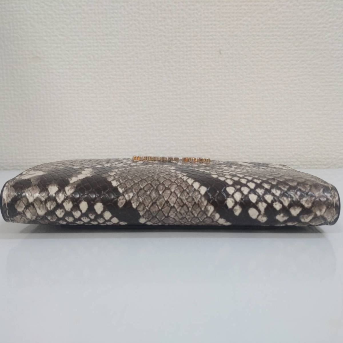 9100】美品 MICHAEL KORS マイケル コース パイソン柄 ラウンド 