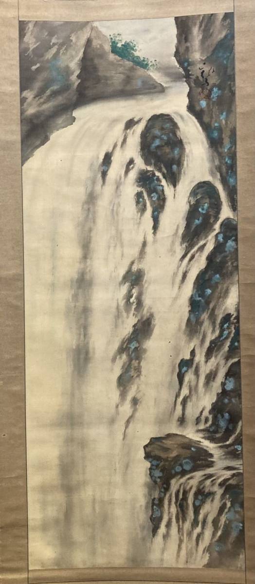 長松図 掛軸 山水画 掛け軸 M 1点 年代物 日本古美術 掛軸 山水 中国古美術 山水図