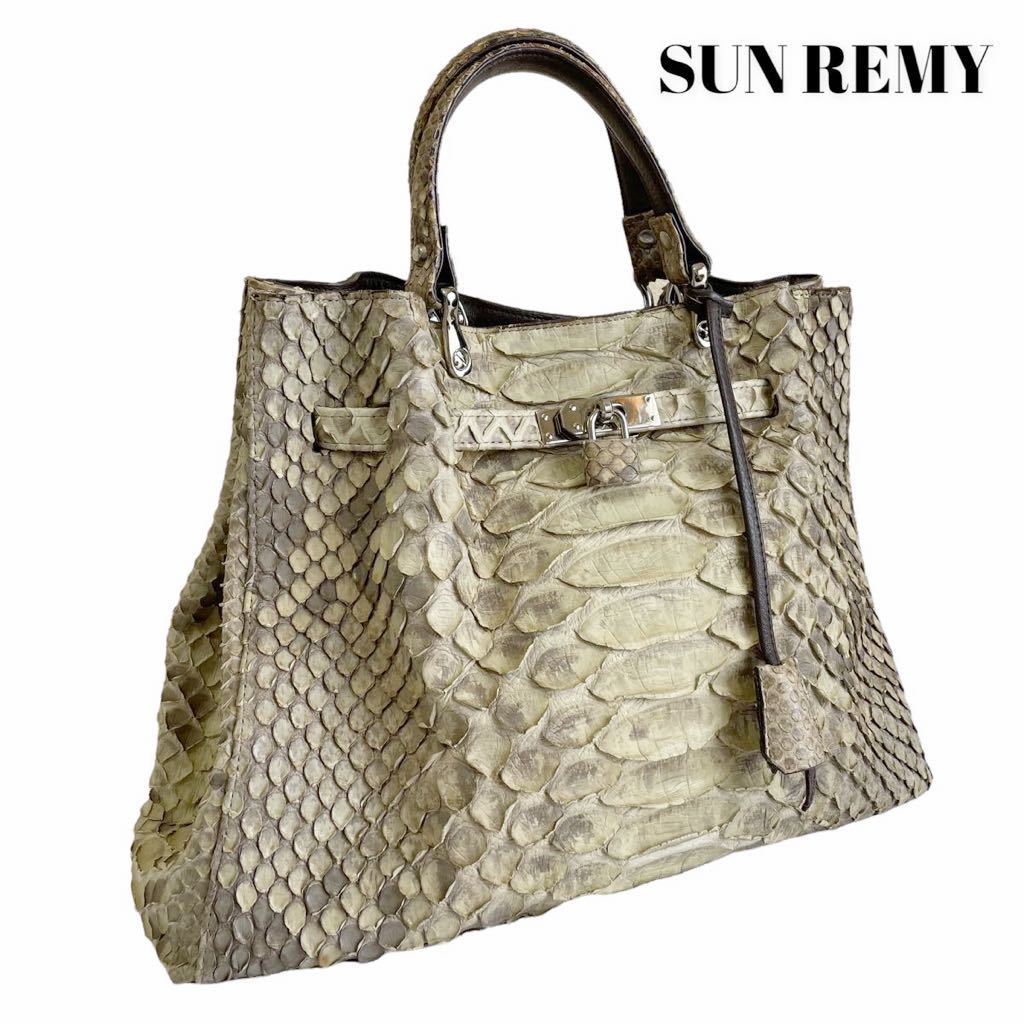 1スタート 美品 超高級品 SUN REMY サンレミー ヘビ革 ダイヤモンド 