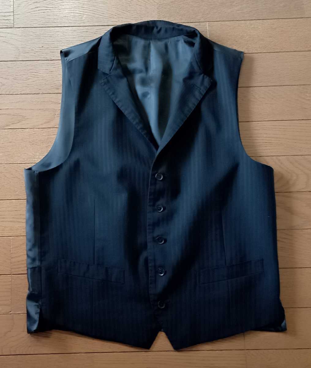 美品　メンズティノラス　3ピース ネイビー　ストライプ　M MEN'S TENORAS ティノラス スリーピース 3ピース 3P ストライプ 2つ