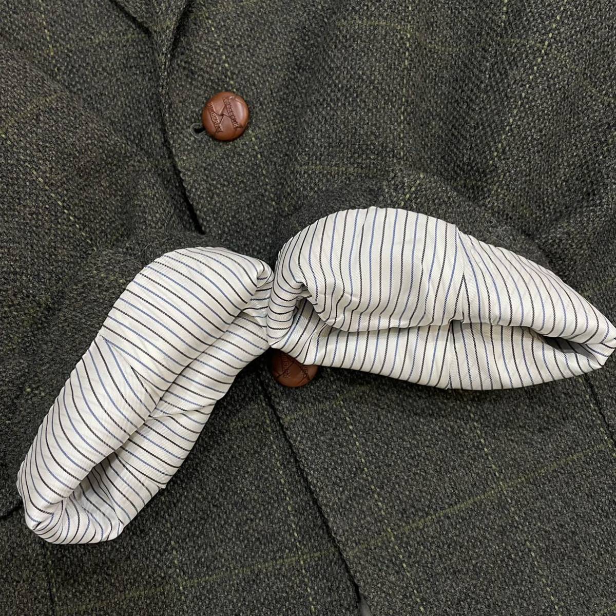 バーバリー ロンドン/カシミヤツイード/2Bテーラードジャケット/三陽商会 極美品!!三陽商会!BURBERRY バーバリー ロンドン カシミヤ混 ツイード