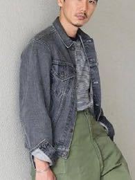 希少サイズ42 西口修平 愛用品 90s ビンテージ 先染めブラック