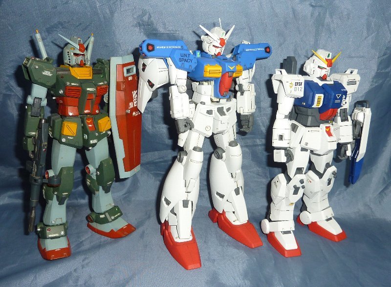 1/100 MG 3体 （ガンダム Ver.Ka・陸戦型ガンダム・ GP01Fb）｜プラモデル