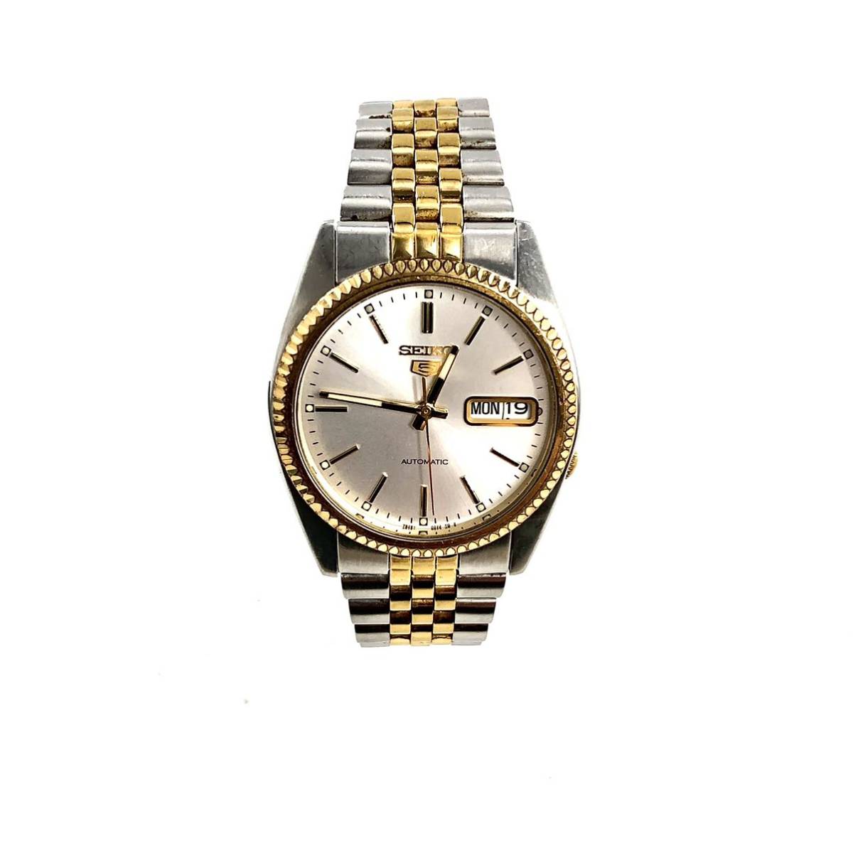 稼働品☆SEIKO☆腕時計】B-384 セイコー 5 ファイブ デイデイト AT 