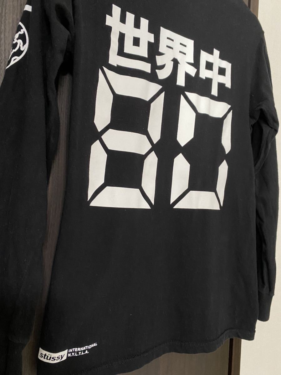 ほぼ新品 ステューシー stussy STUSSY 長袖Tシャツ Sサイズ 世界中