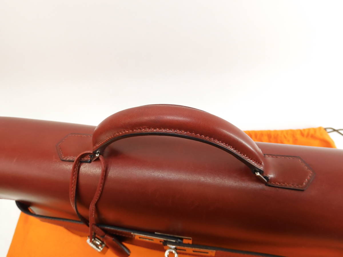 エルメス ケリーデペッシュ38 カーフ赤茶 シルバー金具 ブリーフケース@□E エルメス HERMES ケリーデペッシュ38 HERMES(エルメス)&frasl;ケリー・デペッシュ38&frasl;ボックスカーフ×ルージュ ボックス 最新価格相場