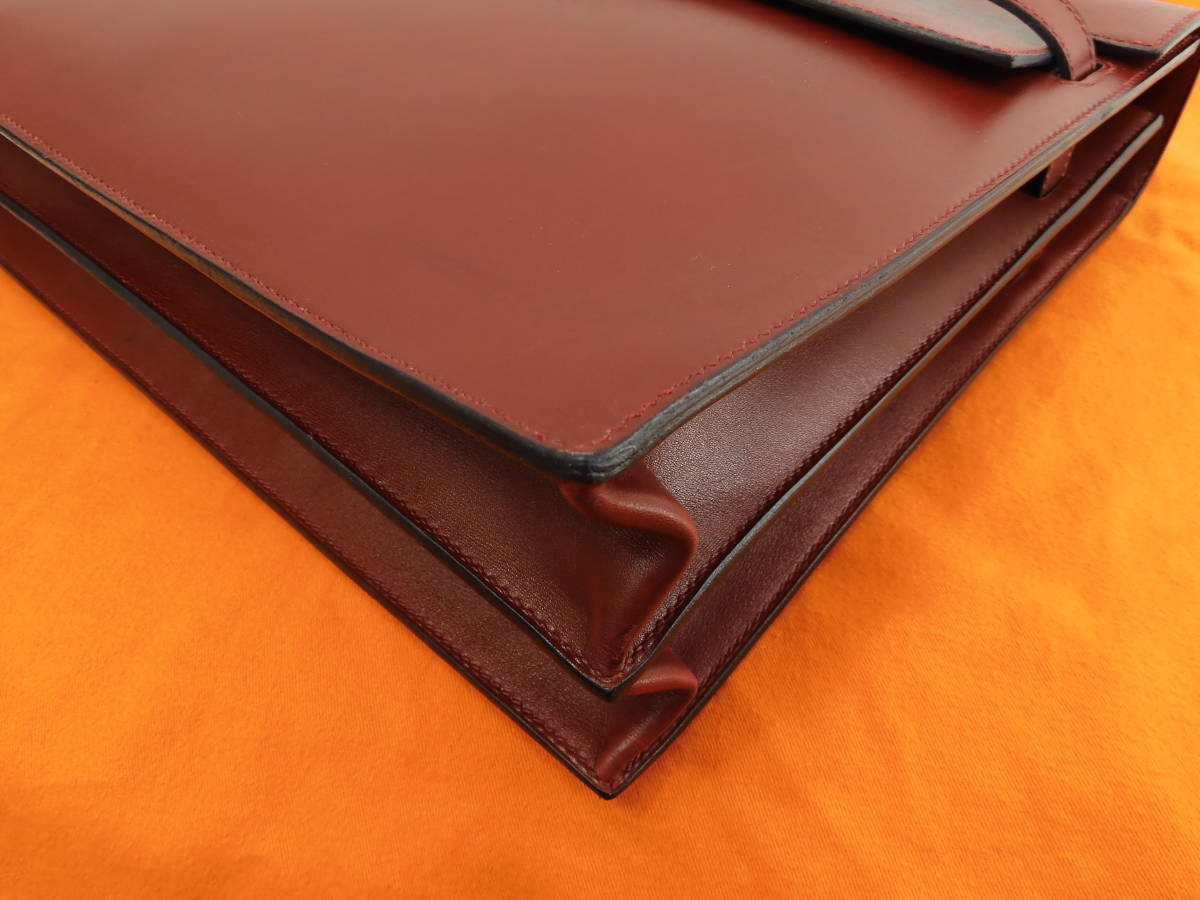 エルメス ケリーデペッシュ38 カーフ赤茶 シルバー金具 ブリーフケース@□E エルメス HERMES ケリーデペッシュ38 HERMES(エルメス)&frasl;ケリー・デペッシュ38&frasl;ボックスカーフ×ルージュ ボックス 最新価格相場