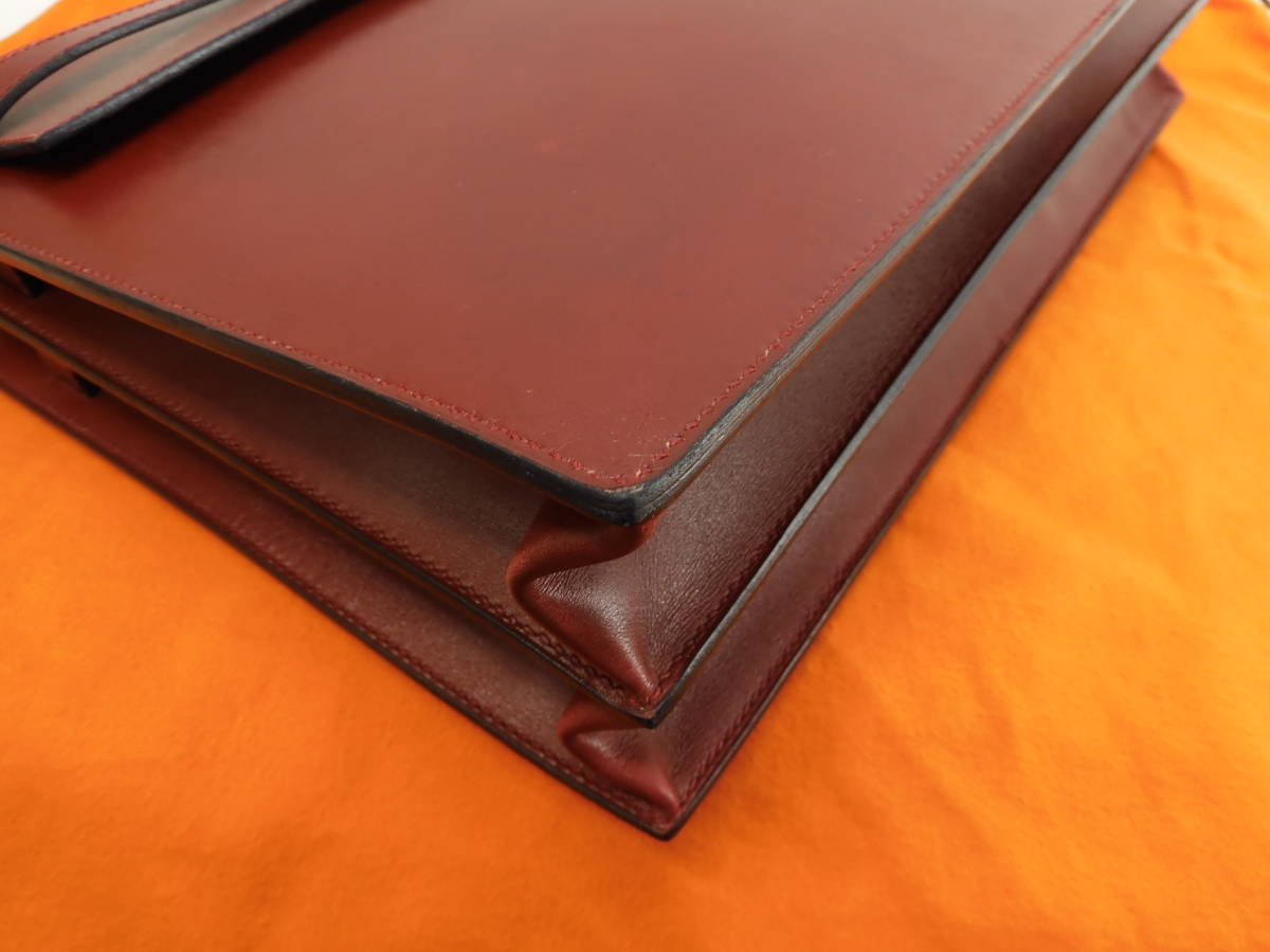 エルメス ケリーデペッシュ38 カーフ赤茶 シルバー金具 ブリーフケース@□E エルメス HERMES ケリーデペッシュ38 HERMES(エルメス)&frasl;ケリー・デペッシュ38&frasl;ボックスカーフ×ルージュ ボックス 最新価格相場