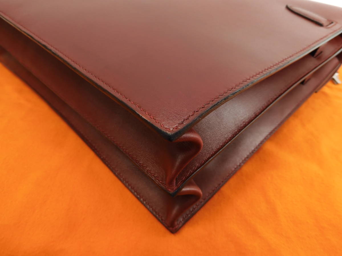 エルメス ケリーデペッシュ38 カーフ赤茶 シルバー金具 ブリーフケース@□E エルメス HERMES ケリーデペッシュ38 HERMES(エルメス)&frasl;ケリー・デペッシュ38&frasl;ボックスカーフ×ルージュ ボックス 最新価格相場