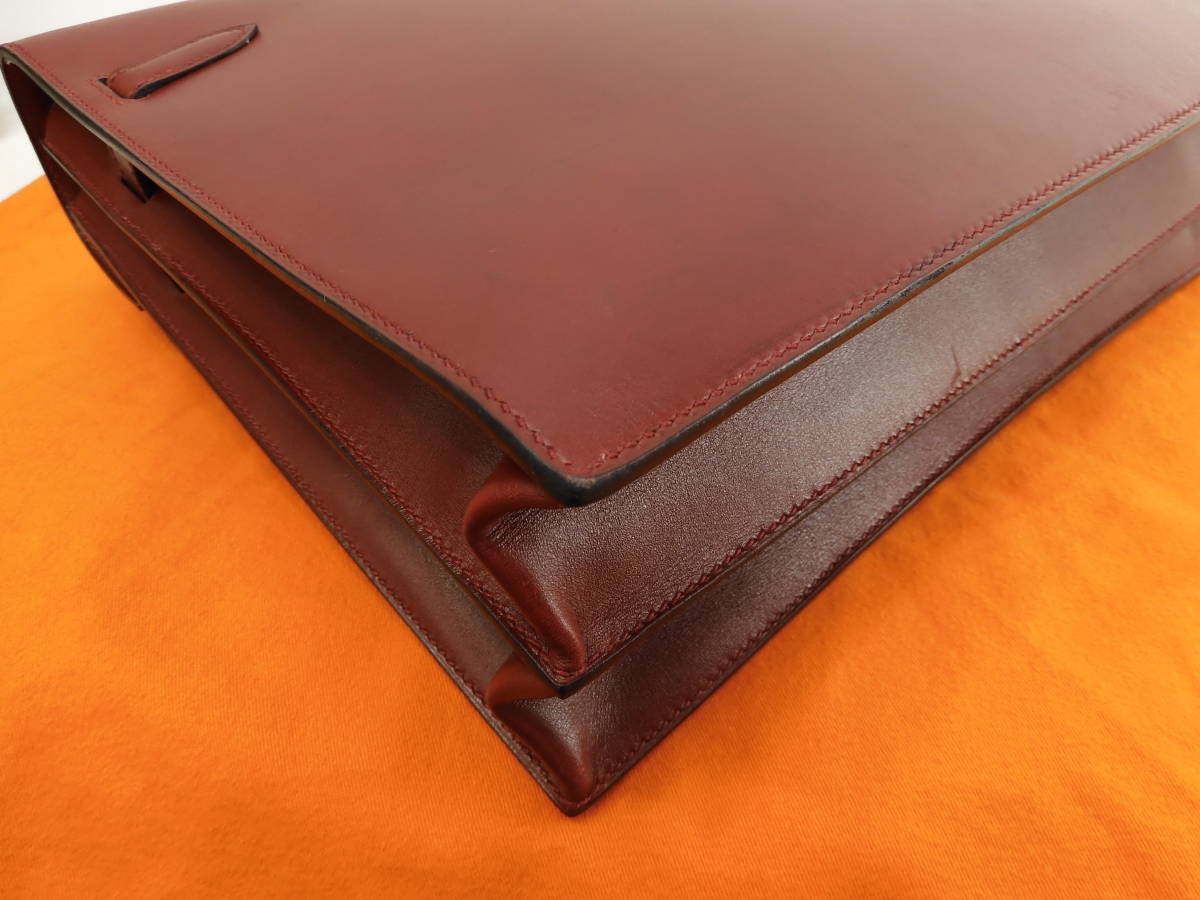 エルメス ケリーデペッシュ38 カーフ赤茶 シルバー金具 ブリーフケース@□E エルメス HERMES ケリーデペッシュ38 HERMES(エルメス)&frasl;ケリー・デペッシュ38&frasl;ボックスカーフ×ルージュ ボックス 最新価格相場