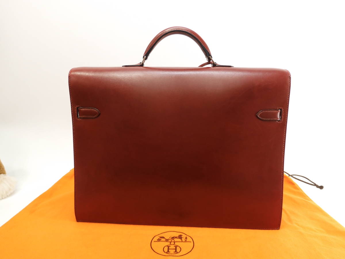 エルメス ケリーデペッシュ38 カーフ赤茶 シルバー金具 ブリーフケース@□E エルメス HERMES ケリーデペッシュ38 HERMES(エルメス)&frasl;ケリー・デペッシュ38&frasl;ボックスカーフ×ルージュ ボックス 最新価格相場