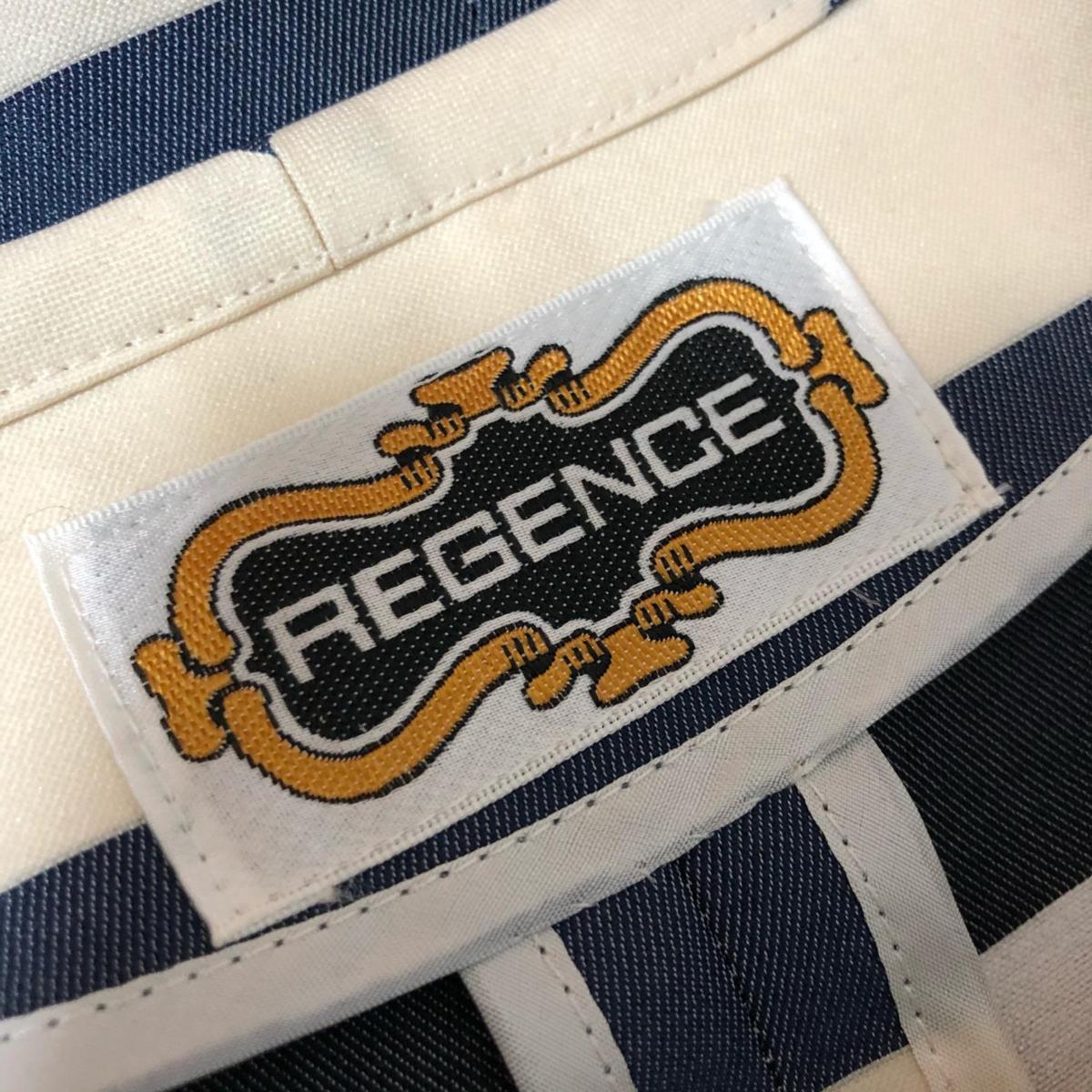 1円 REGENCE レジャンス ボーダー柄 ジャケット サイズ38 ノーカラー 