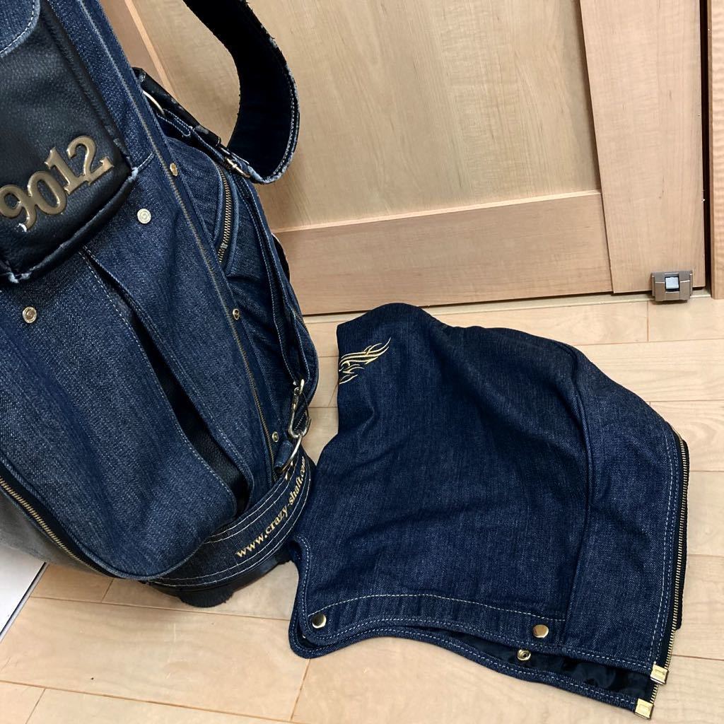 1円〜☆限定☆クレイジー☆キャディバッグ☆ゴルフ☆CRAZY☆デニム