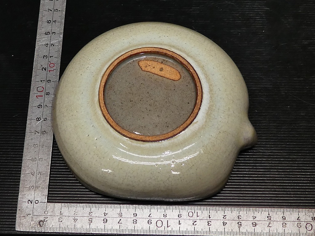 大塩正人 花入 奈良絵 赤膚焼 14cm 正人作 お茶道具 華道 花器 花瓶