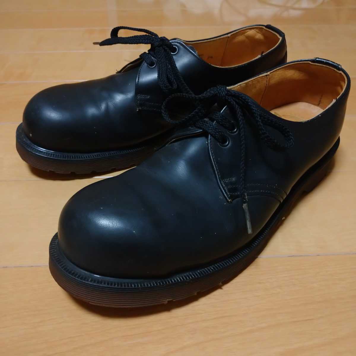 赤字超特価，安い Dr.Martens ドクターマーチン 英国製 ホワイト社 スチールトゥ 3ホールシューズ UK7.5 / 26cm 90年代 ブラック 平紐(UK7)｜売買されたオークション情報、yahooの商品情報をアーカイブ公開 - オークフ UK7