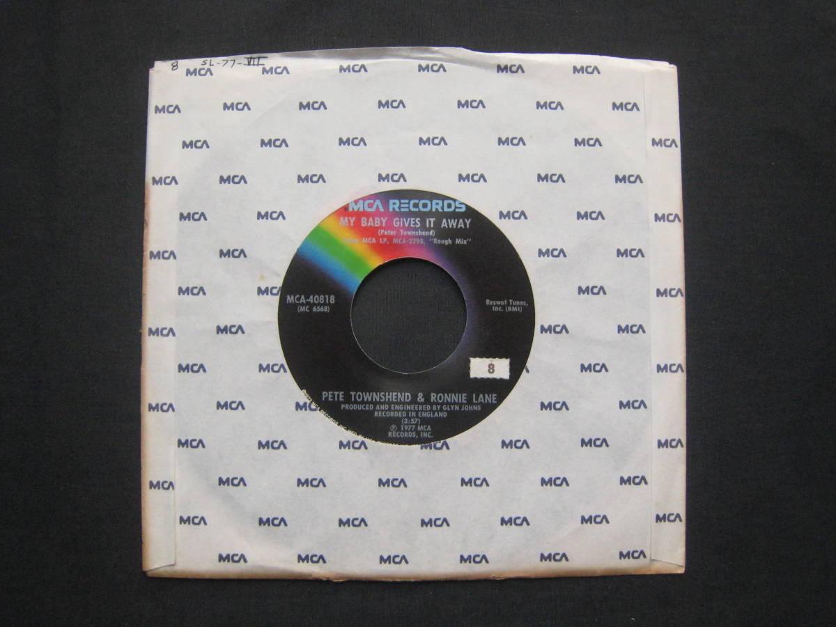 【2026，お買い得】 レア USオリジナル7" Pete Townshend / Ronnie Lane - April Fool/My Baby Gives It Away The Who Small Faces Rough Mix(Who，The)｜売買されたオークション情報、yahooの商品情報をアーカイブ公開 - オークファン W