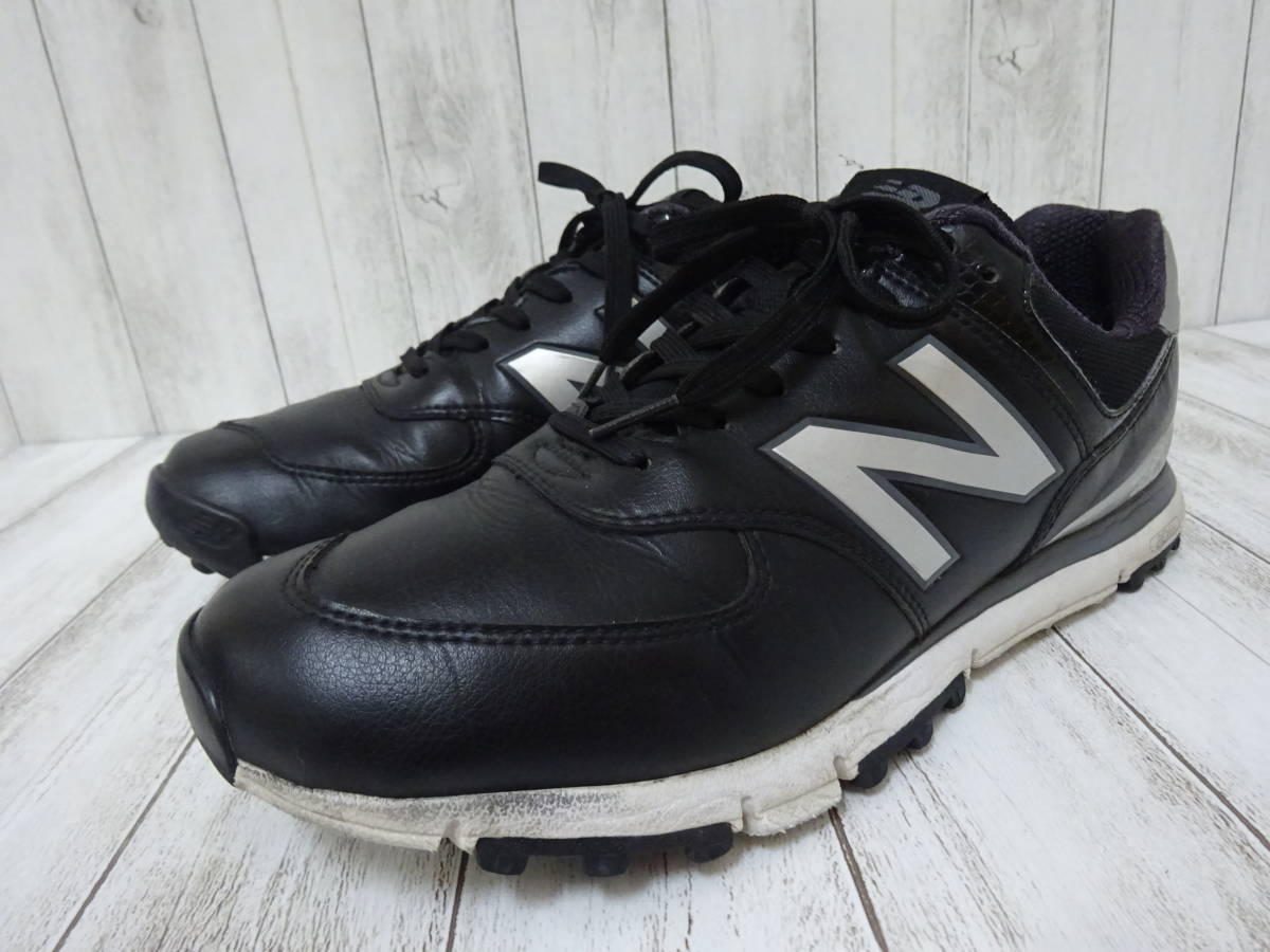 美品　New Balance MGS574BK ゴルフシューズ 27.5 new balance MGS574BK ゴルフ用スニーカー ゴルフシューズ