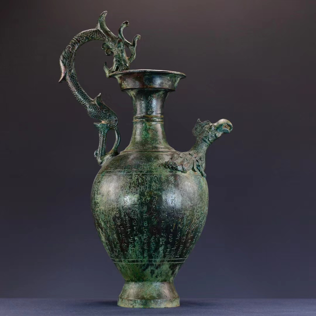 周政 銅製 香炉 中古