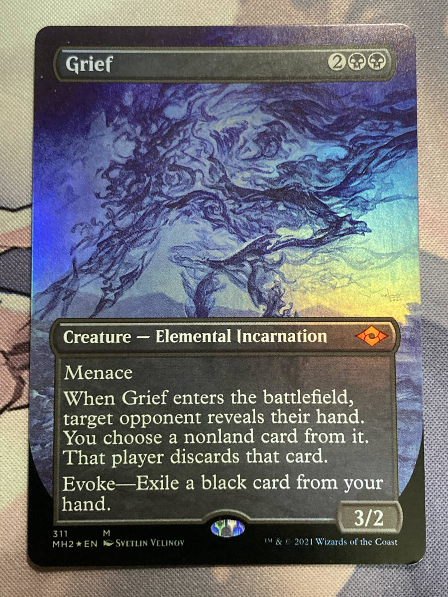 MTG 《悲嘆/Grief》【foil】【ボーダーレス版】 MH2-BF 英語