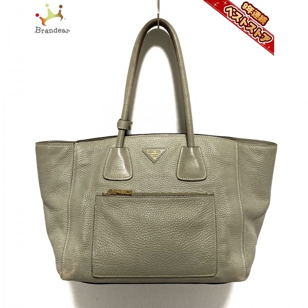  プラダ PRADA トートバッグ BN2795 - レザー グレー 革タグ バッグ(トートバッグ)｜売買されたオークション情報、yahooの商品情報をアーカイブ公開 - オークファン かばん、バッグ