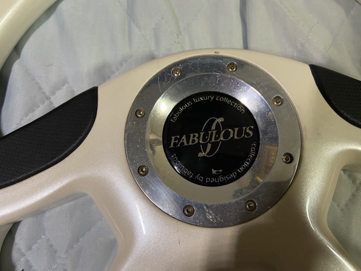 FABULOUS ファブレス ATC製 ITALY パールホワイト？レザーコンビ