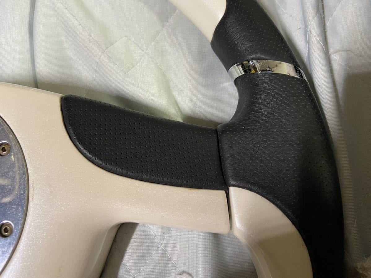 FABULOUS ファブレス ATC製 ITALY パールホワイト？レザーコンビ