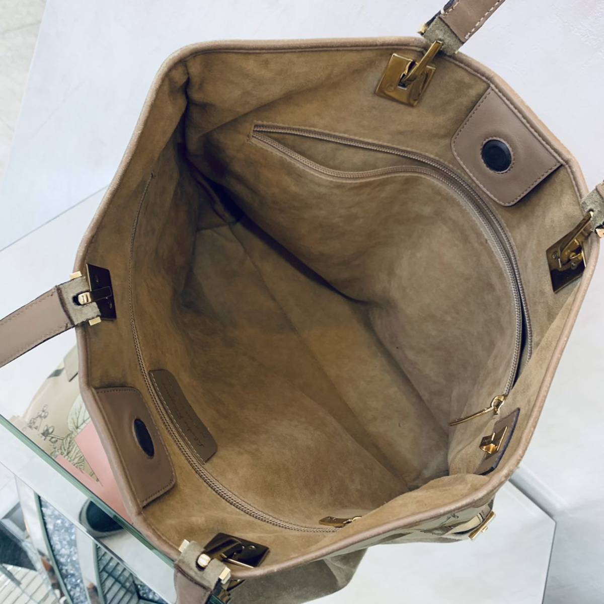 極美品 FERRAGAMO フェラガモ ショルダートート ビジネスバッグ A4 
