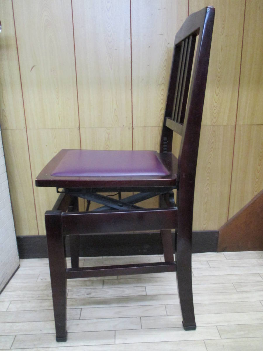 ピアノ用高低自在背もたれ椅子 中古 ピアノ椅子 トムソン椅子 中古