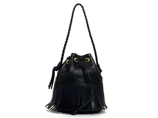 美品 J&M DAVIDSON フリンジカーニバル 2way ショルダー 黒 1円 □美品 