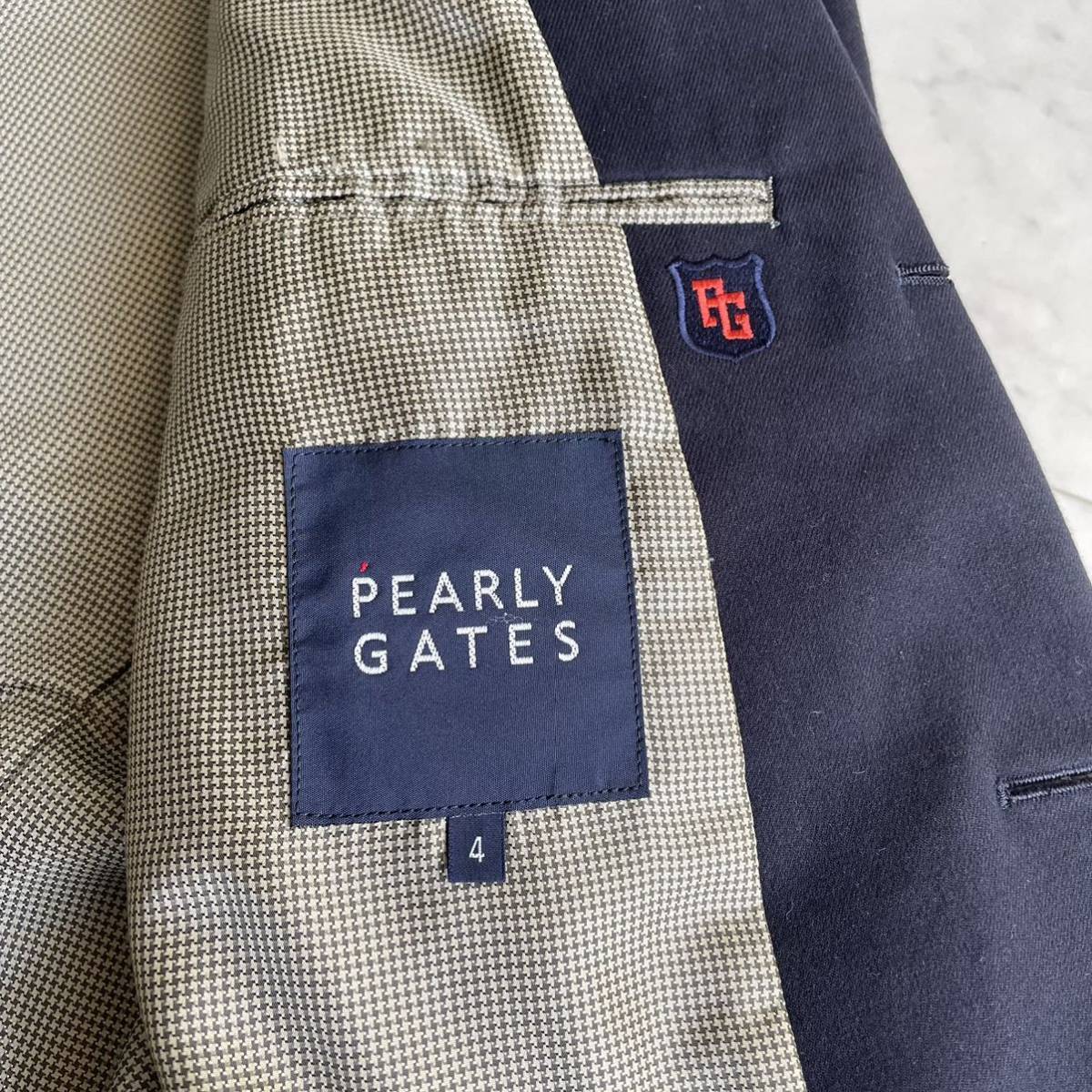 PEARLY PEARLY GATES 紺ブレ テーラード ジャケット キュプラ ブレザー 