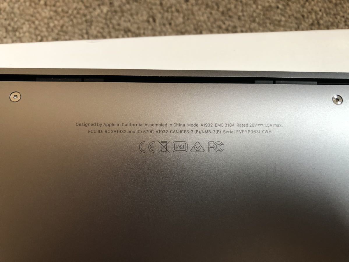 ジャンクMacBook Air (Retina， 13-inch， 2018) A1932 【公式通販】