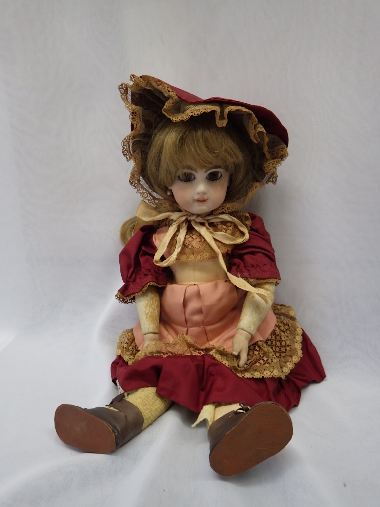 ビスクドール gillie 1984 女の子 人形 ドール 全長39cm アンティーク