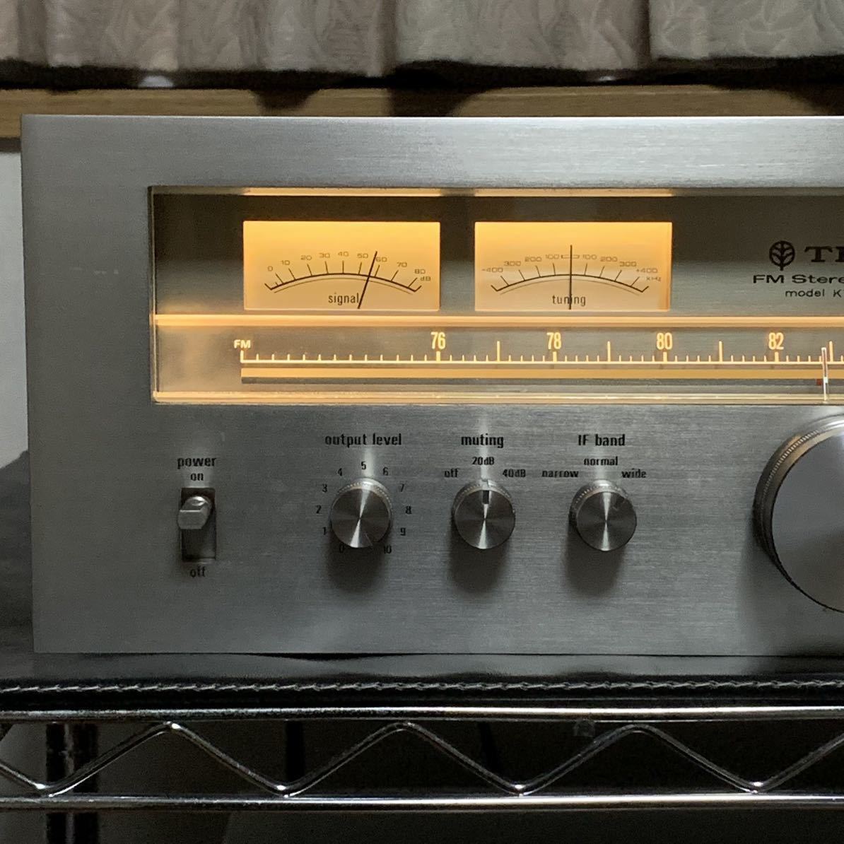 超 TRIO トリオ FM チューナー KT-9700 8連バリコン 1素子アンテナにて