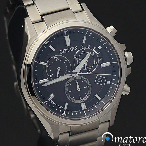 1円～◎美品◎CITIZEN シチズン アテッサ クロノグラフ メンズ 電波 